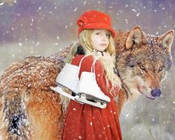 Little Red Riding Rood And The Wolf paint by number