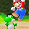 Mario And Yoshi paint by numbers