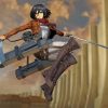 Mikasa Ackerman Attack On Titan Fight paint by number