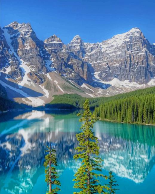 Moraine Lake Banff National Park of Canada paint by numbers