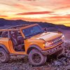 Orange Ford Bronco paint by number