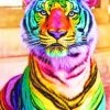 Rainbow Tiger paint by numbers