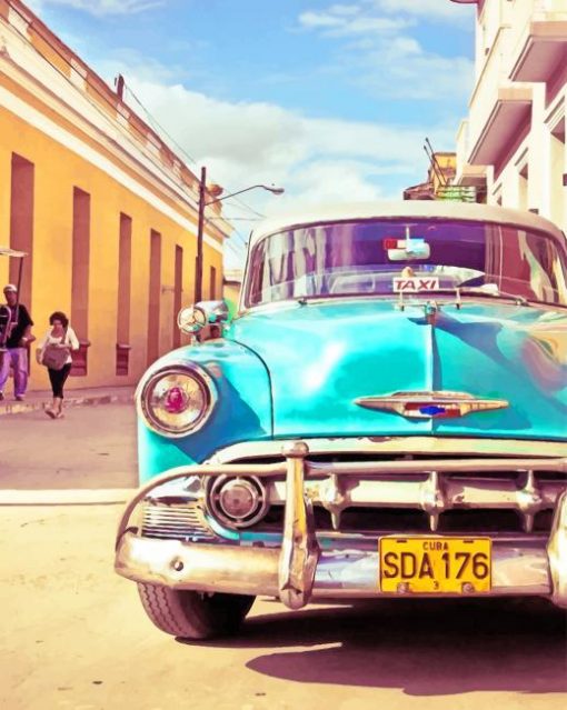 Taxi Of Havana City paint by numbers