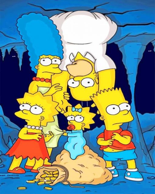 The Simpsons Family paint by numbers