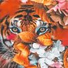 Tiger With Leaves paint by numbers