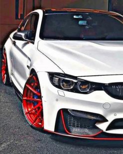 White BMW M4 paint by numbers