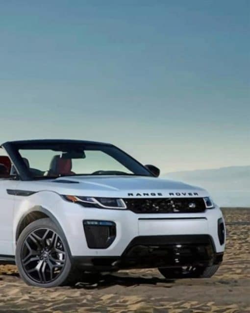 White Range Rover Car paint by numbers