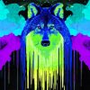 Wolf Colorful Artwork paint by number