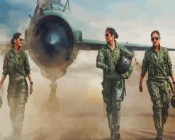 Women Military paint by number