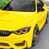 Yellow BMW M4 paint by numbers