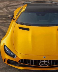 Yellow Amg Mercedes paint by numbers