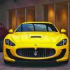 Yellow Maserati paint by numbers