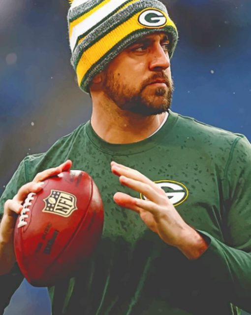 Aaron Rodgers Player paint by numbers