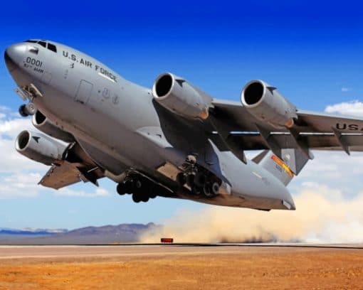 Airforce C17 Globemaster paint by number