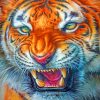 Angry Tiger paint by numbers