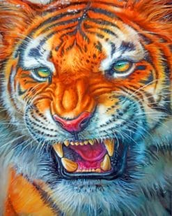 Angry Tiger paint by numbers