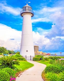 Biloxi Lighthouse paint by numbers