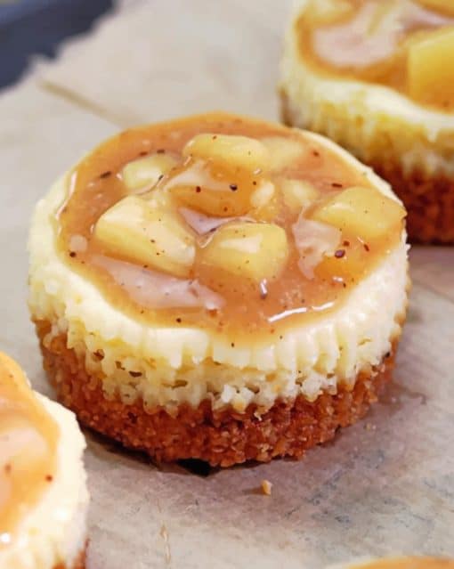 Caramel Apple Mini Cheesecake paint by numbers