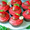 Chocolate Cupcakes With Srawberries paint by numbers