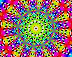 Colorful Kaleidoscope paint by number