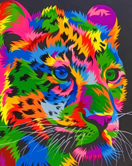 Colorful Tiger paint by numbers