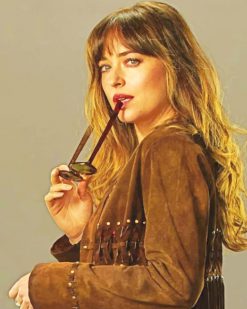 Dakota Johnson Actress painnt by numbers