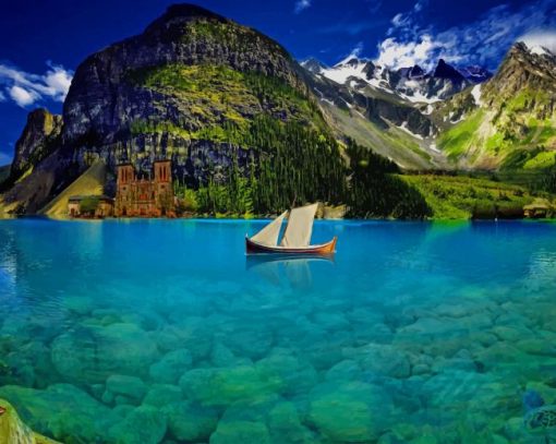 Danau Biru Sawahlunto Indonesia paint by number