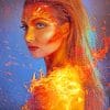 Fire Woman paint by numbers