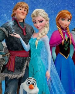 Frozen Disney Cartoon paint by numbers