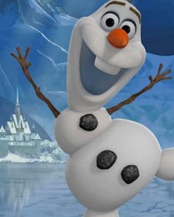 Happy Olaf Frozen paint by numbers