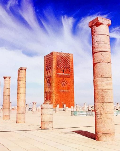 Hassan Tower Morocco paint by numbers