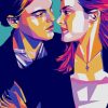 Jack And Rose Titanic Pop Art paint by numbers