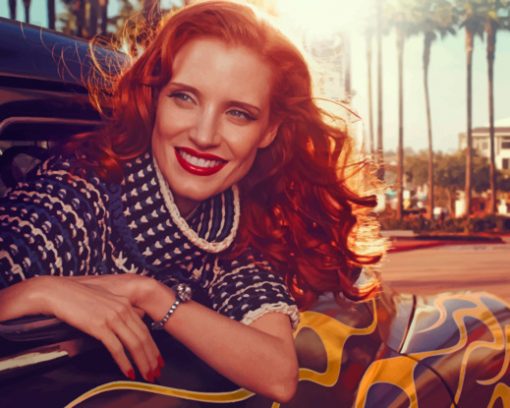 Jessica Chastain paint by number