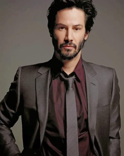 Keanu Reeves Actor paint by numbers