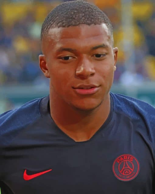 Kylian Mbappe paint by numbers