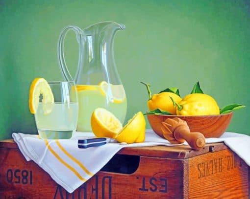 Lemons Still Life paint by numbers