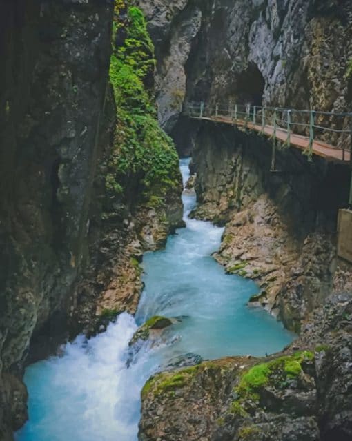 Leutasch Klamm Wasserfallsteig paint by numbers