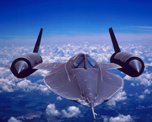 Lockheed SR 71 Blackbird paint by number