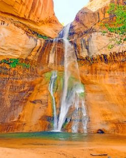 Lower Calf Creek Falls paint by numbers