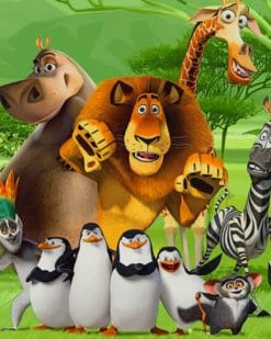 Madagascar Cartoon painnt by numbers