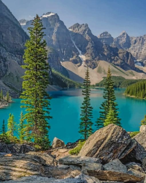 Moraine Lake Canada paint by numbers