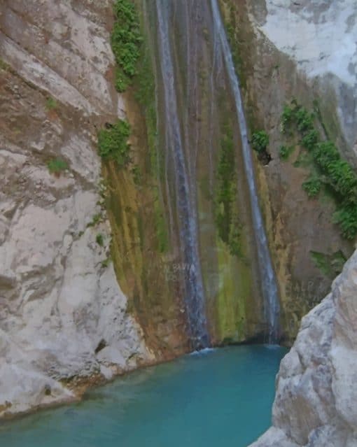 Nidri Waterfalls Greece paint by numbers