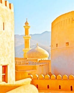 Nizwa Fort Oman paint by numbers