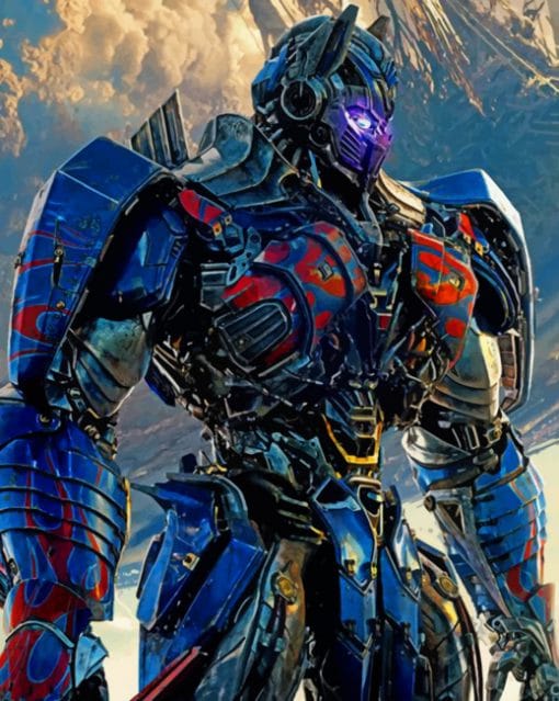 Optimus Prime paint by numbers