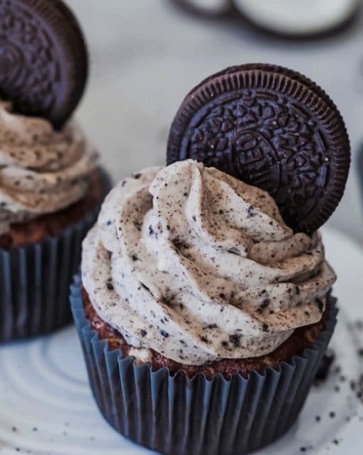 Oreo Cupcakes paint by numbers