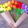 Rainbow Roses Bouquet paint by numbers