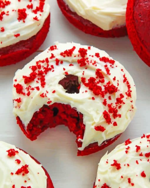 Red Velvet Donuts paint by numbers