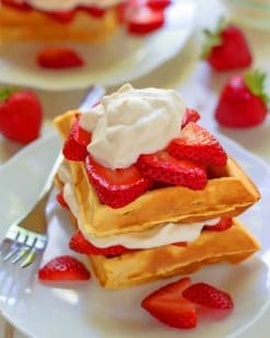 Strawberry Shortcake Waffles paint by numbers