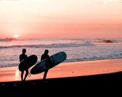 Surfers Silhouette paint by numbers