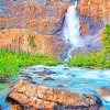 Takakkaw Falls Canada paint by numbers